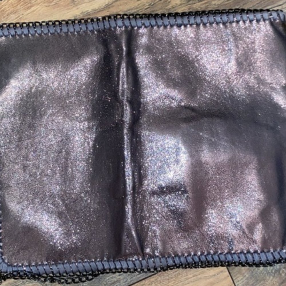Phase 3 Brand Silver purse with sheen